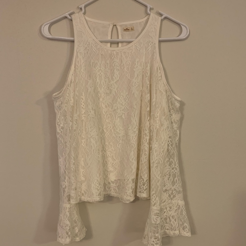 Holllister Lace White Top
